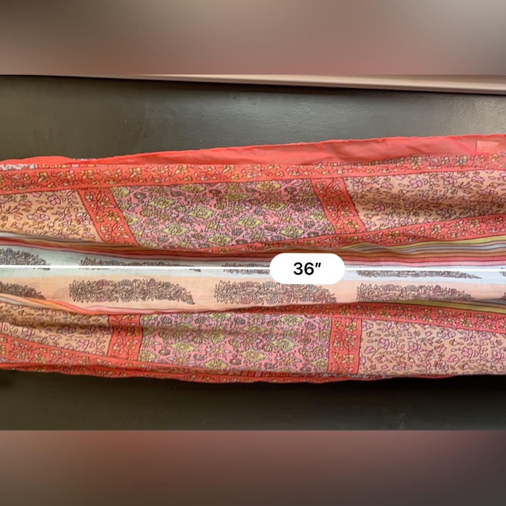 Vintage R.O.C. Beautiful Soft Multi Color Scarf - Picture 8 of 8